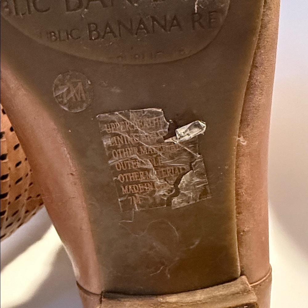 Banana Republic tan tall knee-high leather boots 7 - Picture 10 of 16